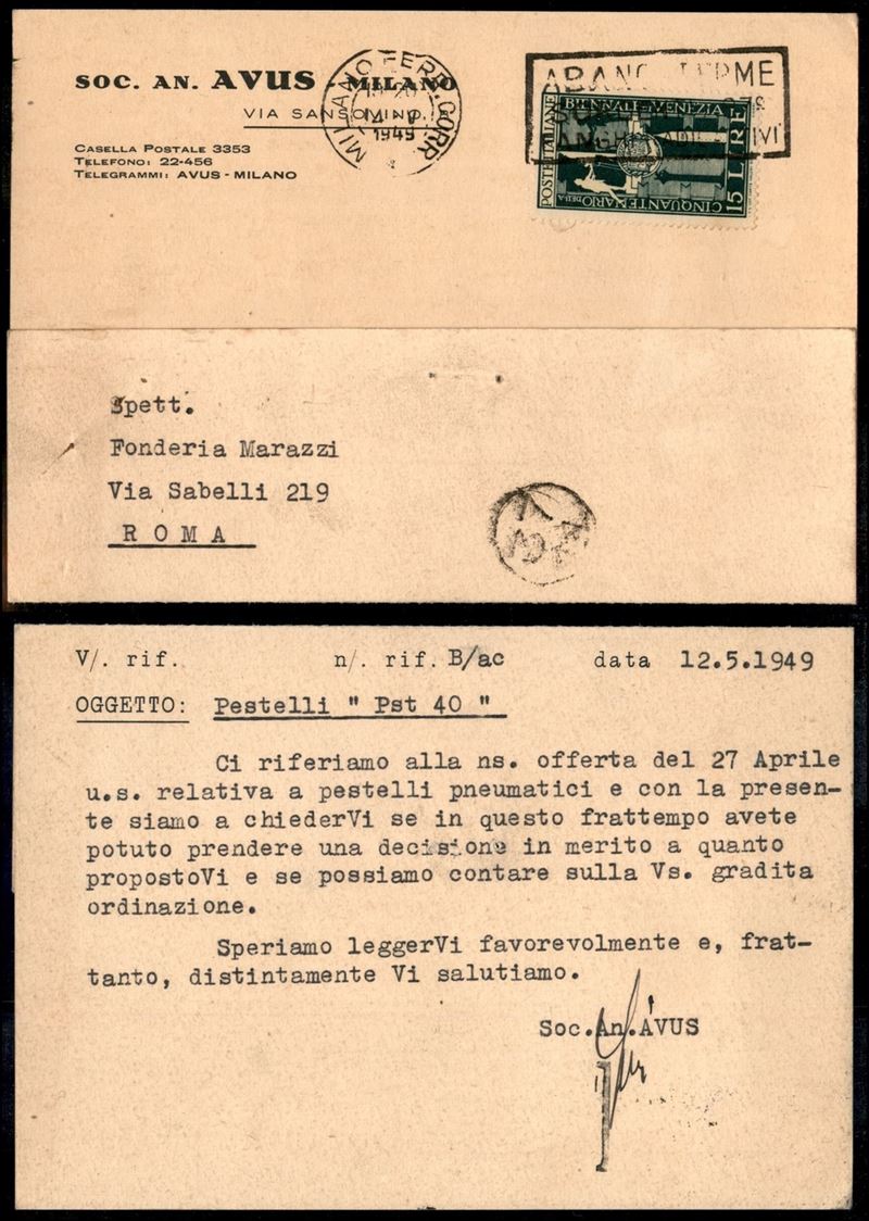 Italia / Repubblica / Posta Ordinaria