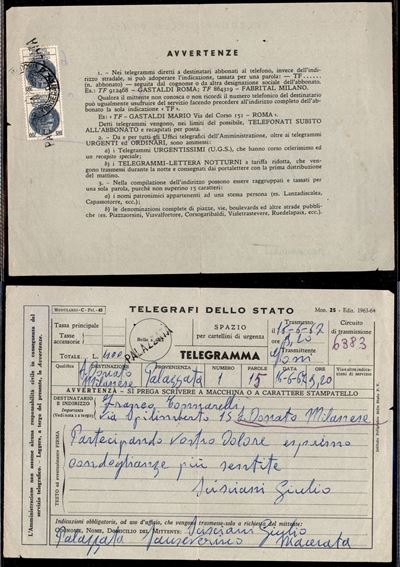 Italia / Repubblica / Posta Ordinaria