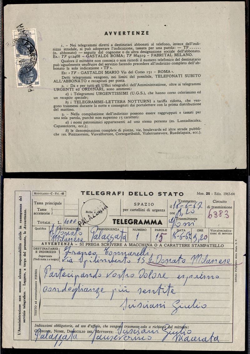 Italia / Repubblica / Posta Ordinaria