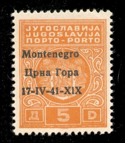 Italia / Occupazioni II Guerra Mondiale / Montenegro / Segnatasse