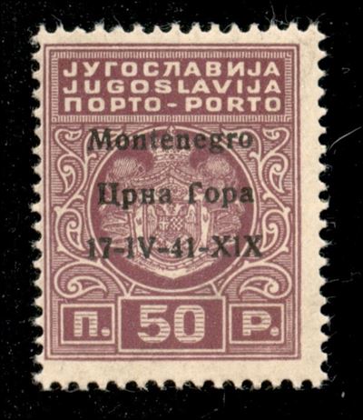 Italia / Occupazioni II Guerra Mondiale / Montenegro / Segnatasse