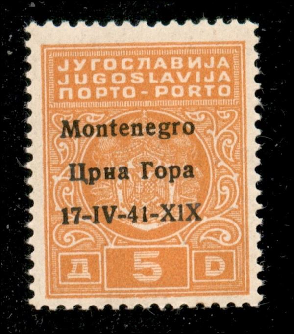ITALIA / Occupazioni II guerra mondiale / Montenegro / Segnatasse