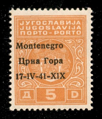 Italia / Occupazioni II Guerra Mondiale / Montenegro / Segnatasse
