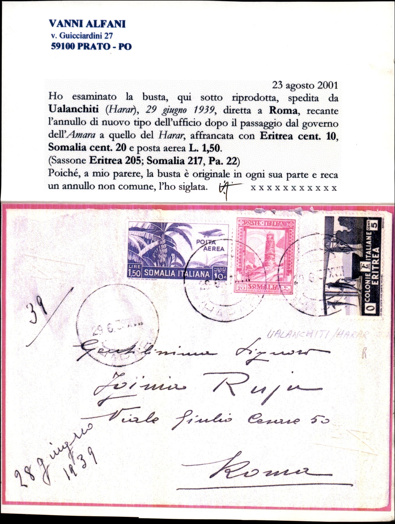 Italia / Colonie / Somalia / Aerogrammi