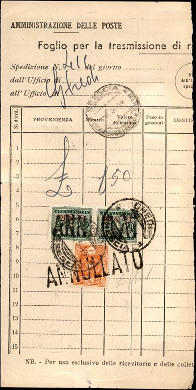 Italia / Rsi / G.n.r. Brescia / Segnatasse