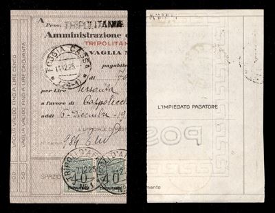 Italia / Colonie / Tripolitania / Segnatasse per Vaglia