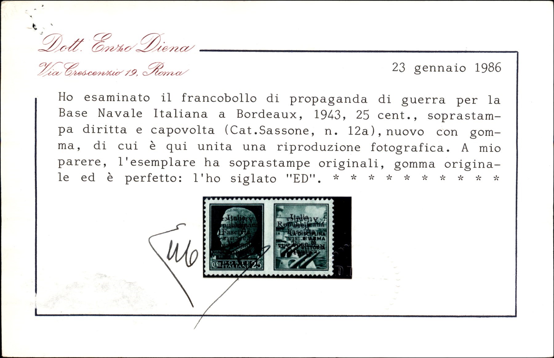 Italia / Emissioni Locali / Base Atlantica / Propaganda di Guerra