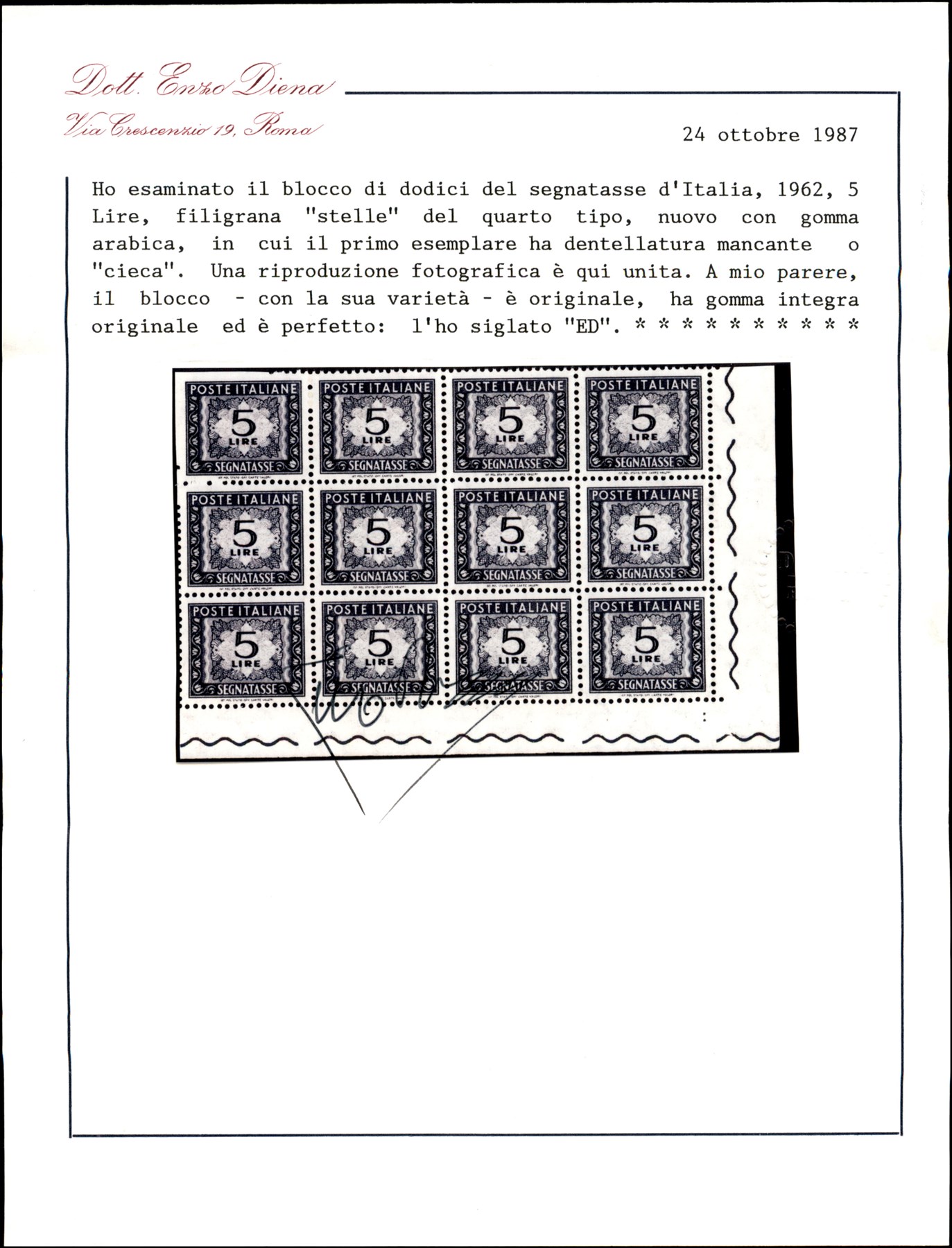 Italia / Repubblica / Segnatasse
