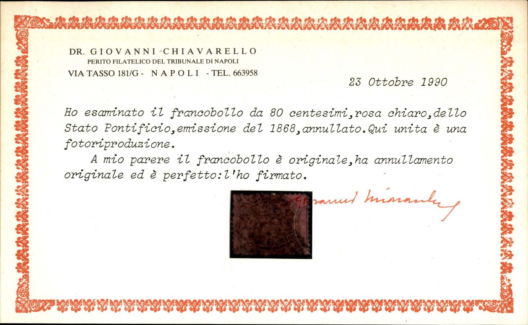 ITALIA / Antichi Stati Italiani / Stato pontificio / Posta ordinaria