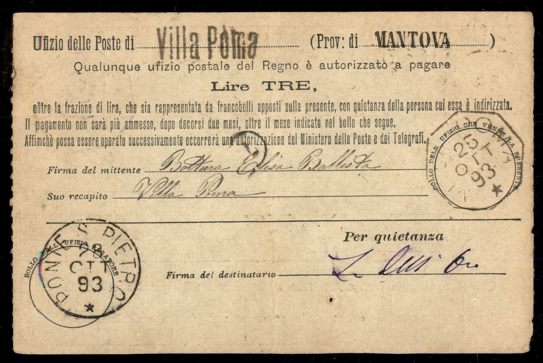 Italia / Regno / Posta Ordinaria