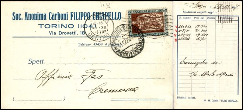 Italia / Regno / Posta Ordinaria