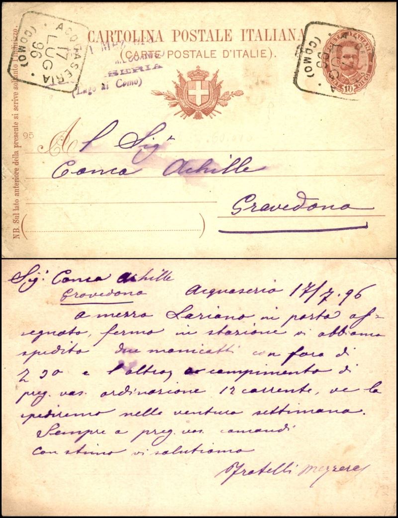 Italia / Regno / Posta Ordinaria