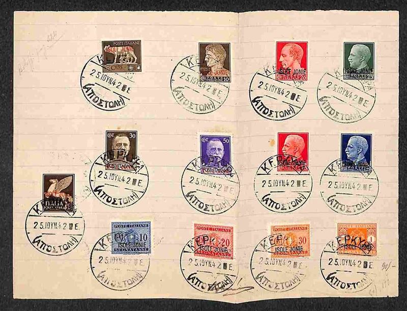 Italia / Occupazioni II Guerra Mondiale / Isole Jonie / Posta Ordinaria