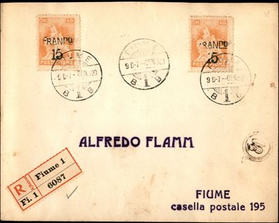 Italia / Occupazioni i Guerra Mondiale / Fiume / Raccomandata