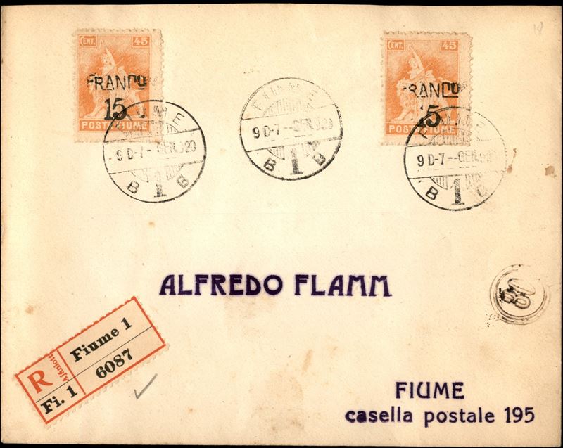 Italia / Occupazioni i Guerra Mondiale / Fiume / Raccomandata