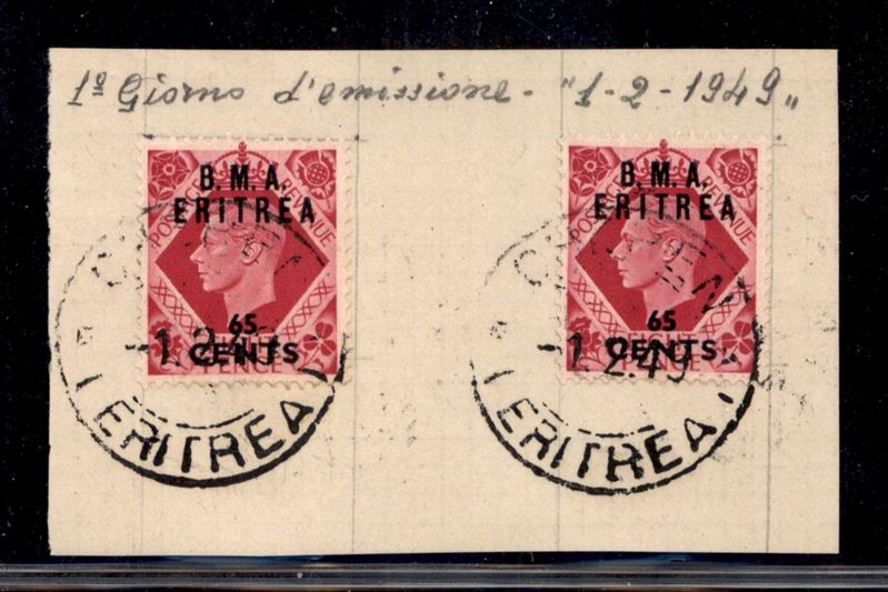 Italia / Occupazioni Straniere delle Colonie / Occupazione Britannica / b.M.a./b.a. Eritrea / Pos...