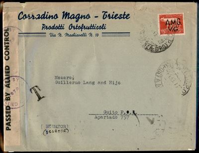 Italia / Trieste / Trieste Amg Vg / Posta Ordinaria