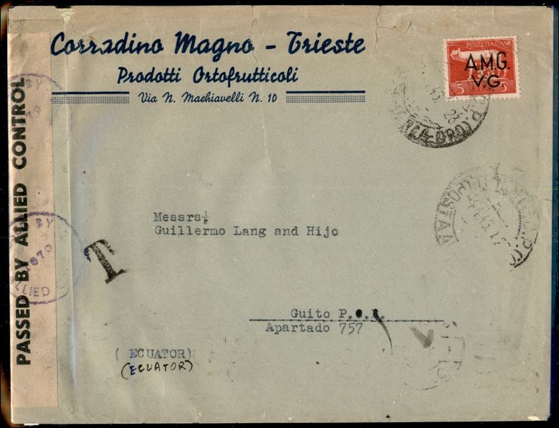 Italia / Trieste / Trieste Amg Vg / Posta Ordinaria