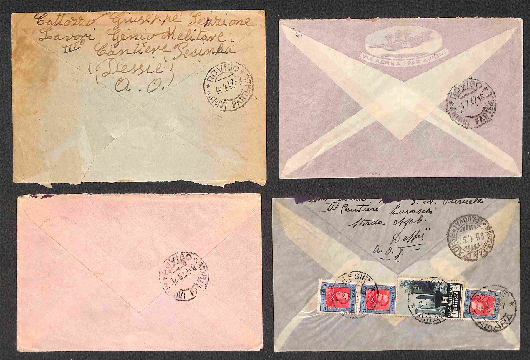 Italia / Colonie / Africa Orientale Italiana / Aerogrammi