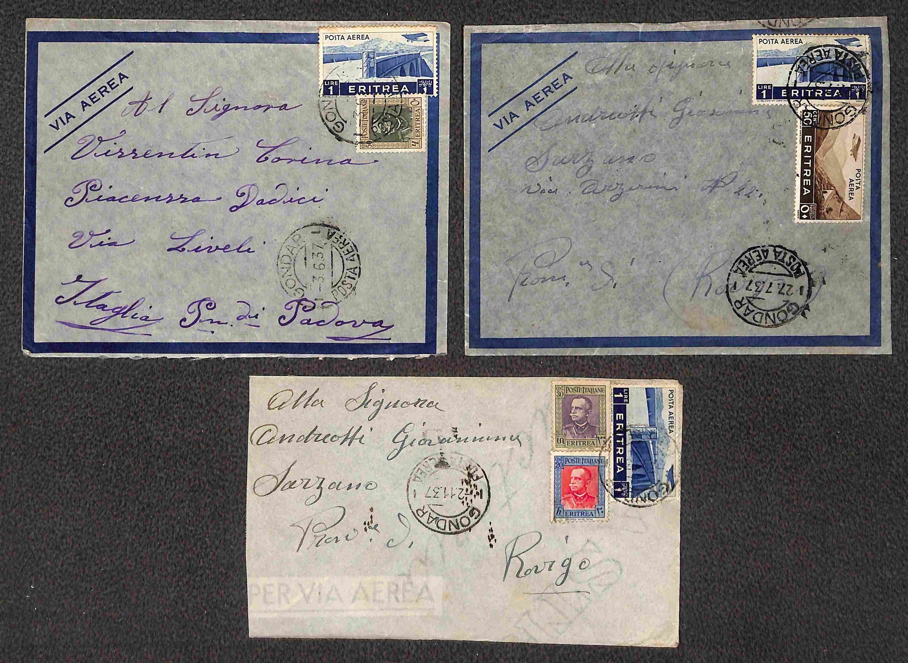 Italia / Colonie / Africa Orientale Italiana / Aerogrammi