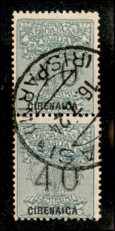Italia / Colonie / Cirenaica / Segnatasse per Vaglia