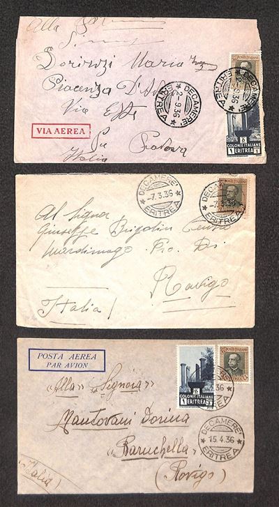 Italia / Colonie / Eritrea / Aerogrammi