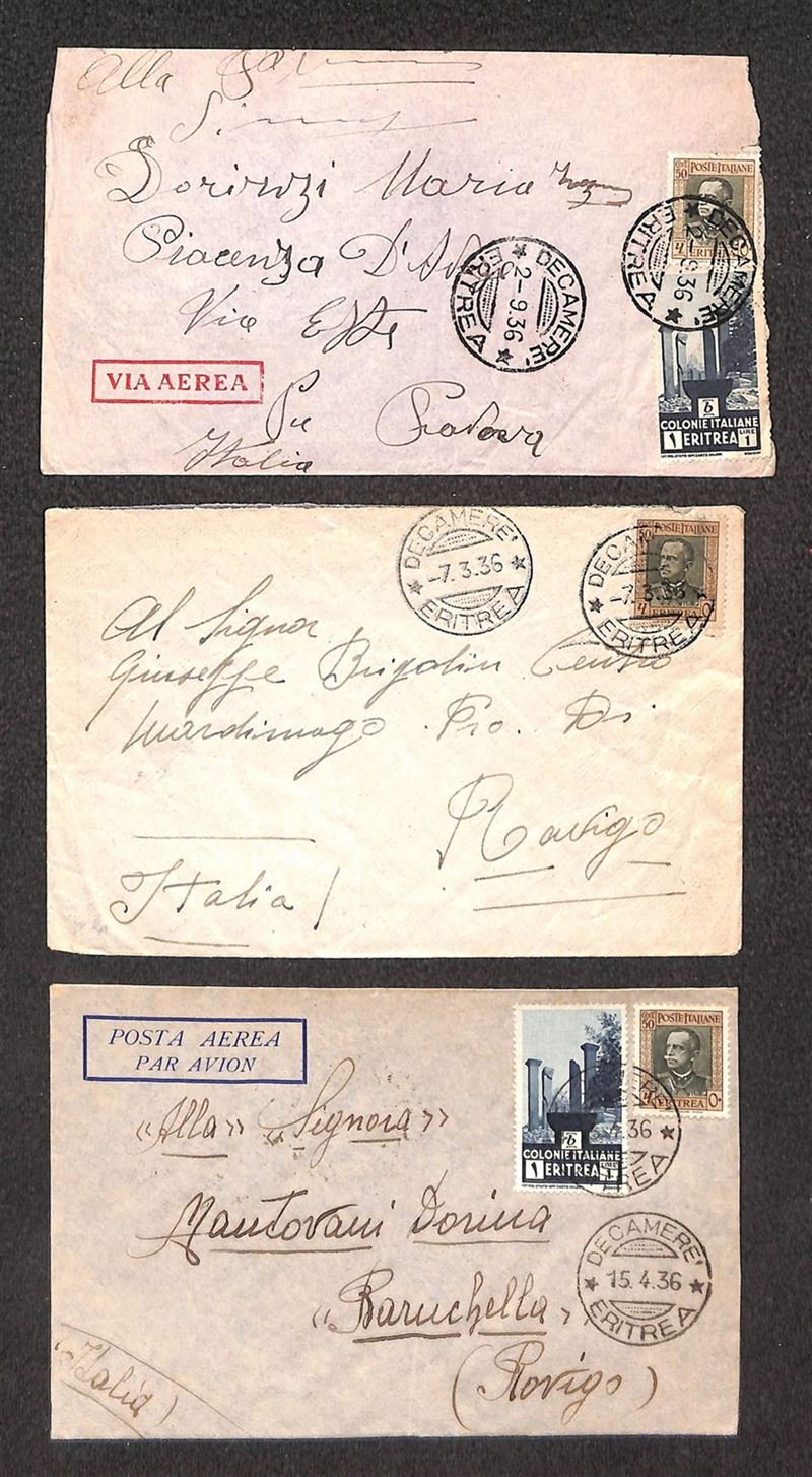 Italia / Colonie / Eritrea / Aerogrammi