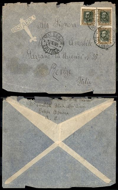 Italia / Colonie / Eritrea / Aerogrammi