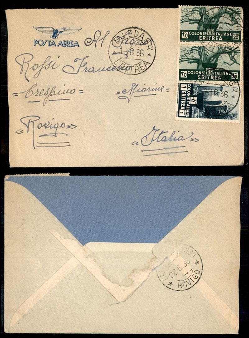 Italia / Colonie / Eritrea / Aerogrammi