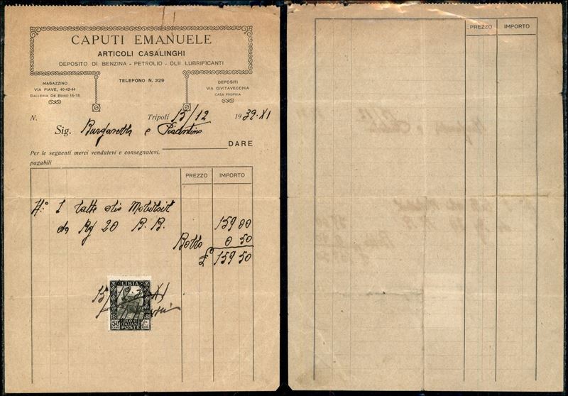 Italia / Colonie / Libia / Posta Ordinaria