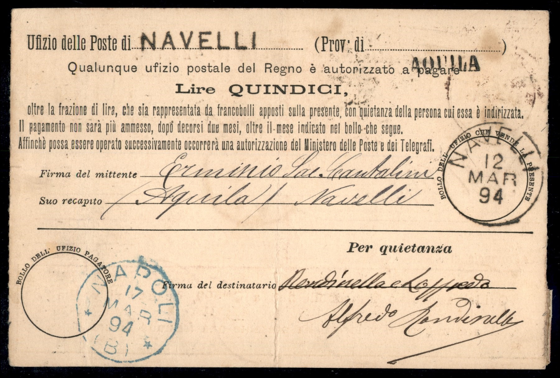Italia / Regno / Posta Ordinaria