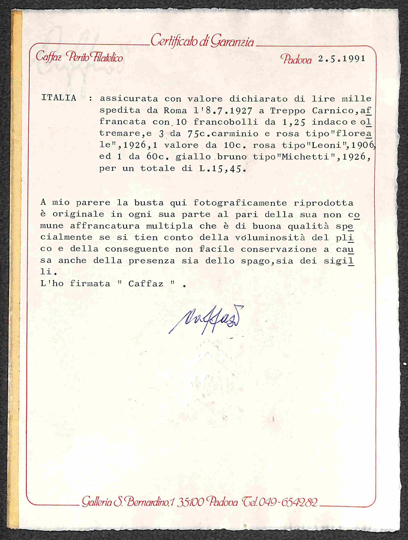 Italia / Regno / Posta Ordinaria