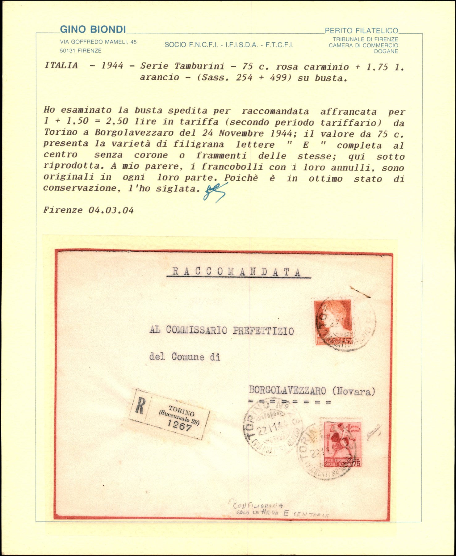 Italia / Rsi / Definitivi / Raccomandata