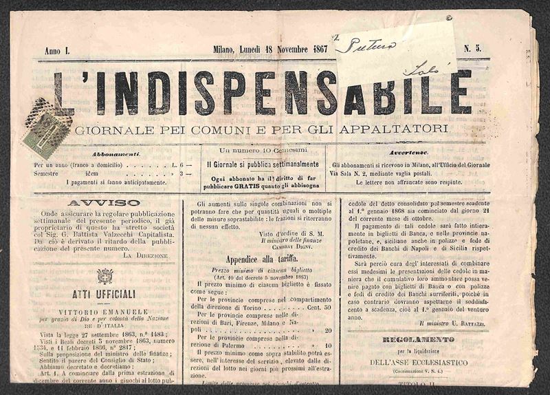 Italia / Regno / Posta Ordinaria