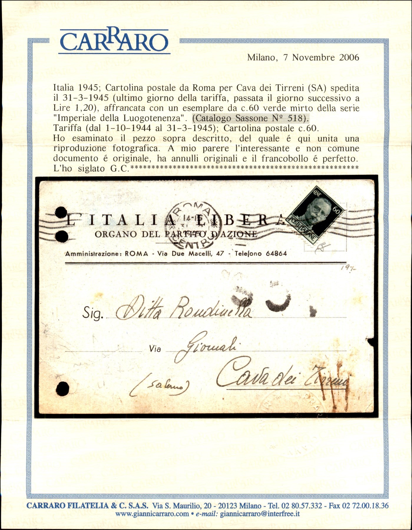 Italia / Luogotenenza / Posta Ordinaria