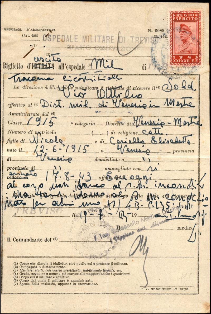 Italia / Regno / Posta Militare