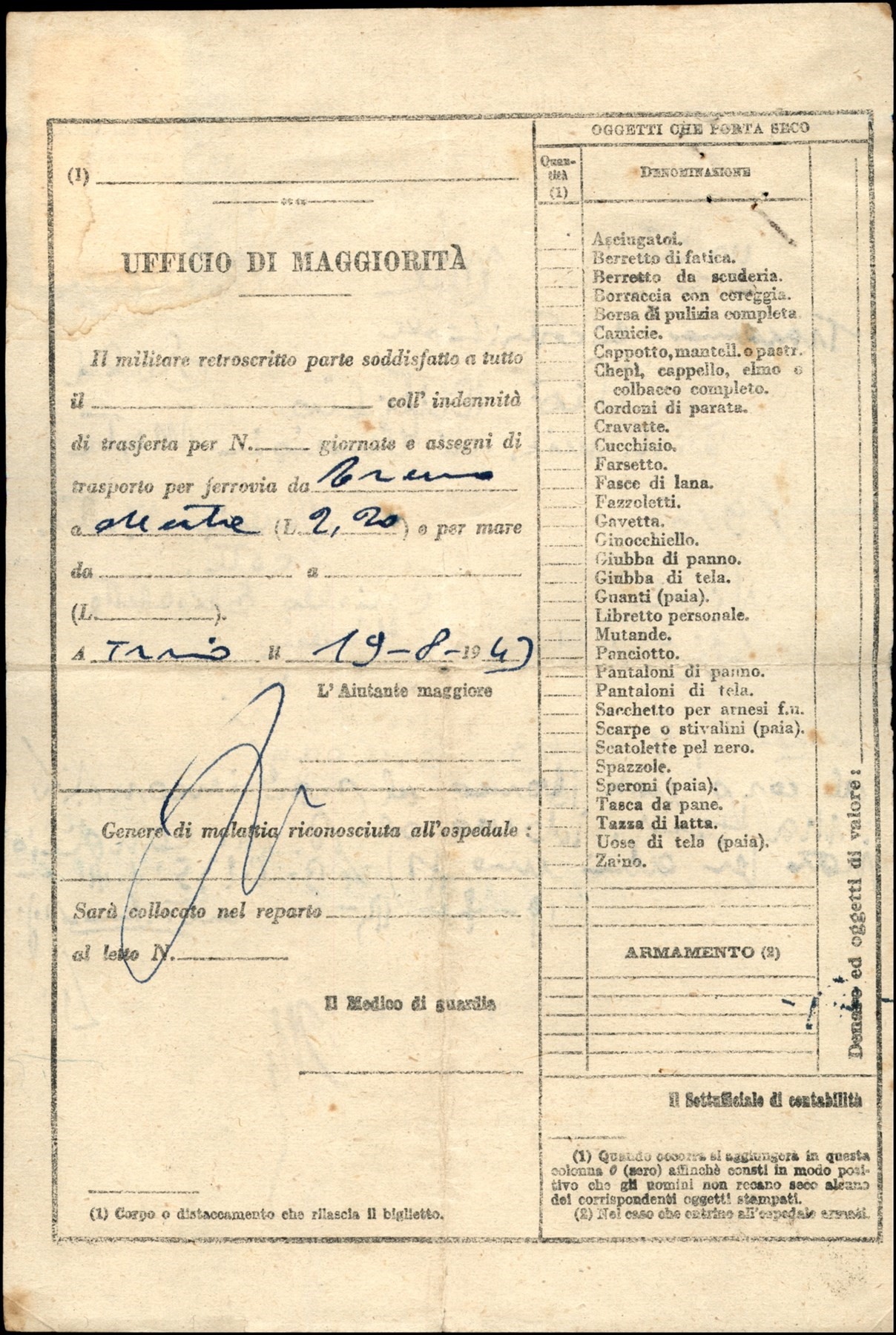 Italia / Regno / Posta Militare