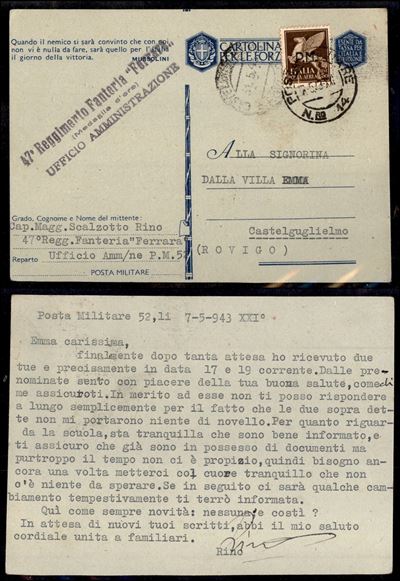 Italia / Regno / Posta Militare