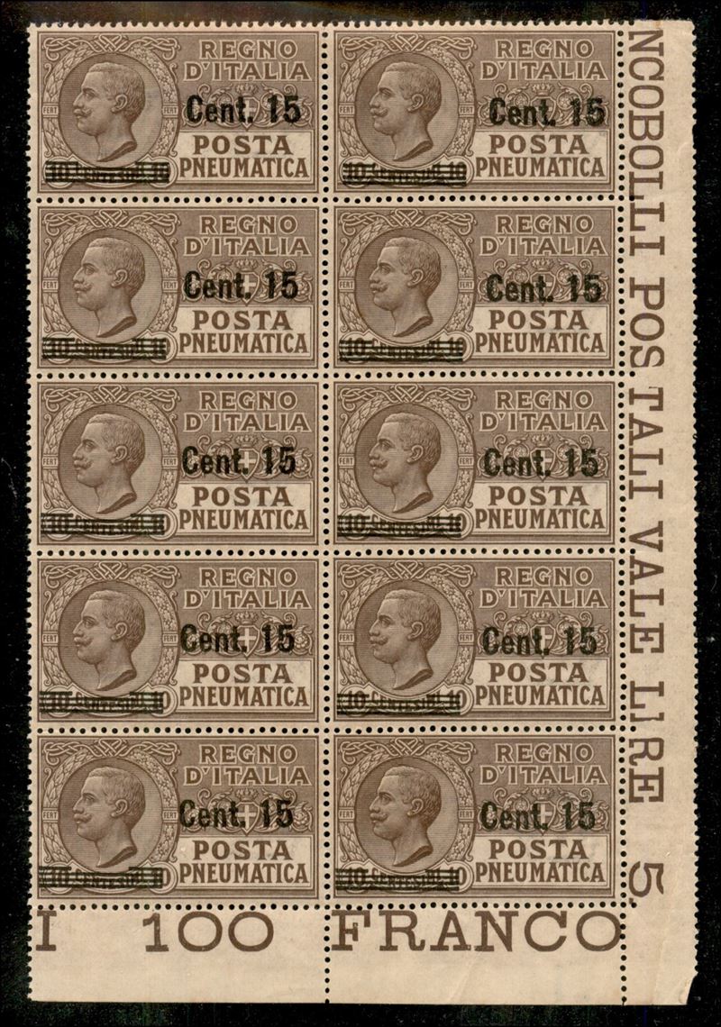 Italia / Regno / Posta Pneumatica