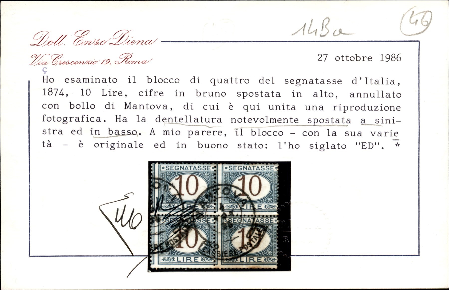 Italia / Regno / Segnatasse