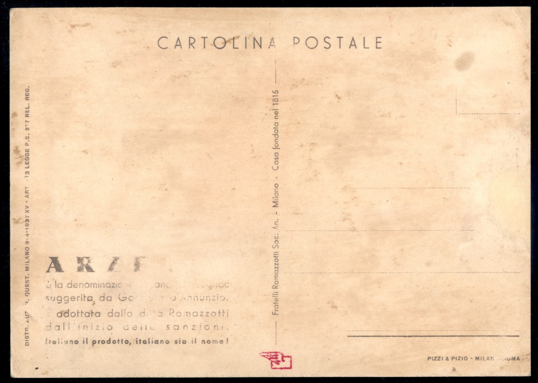 Italia / Regno / Pubblicitarie / Posta Ordinaria