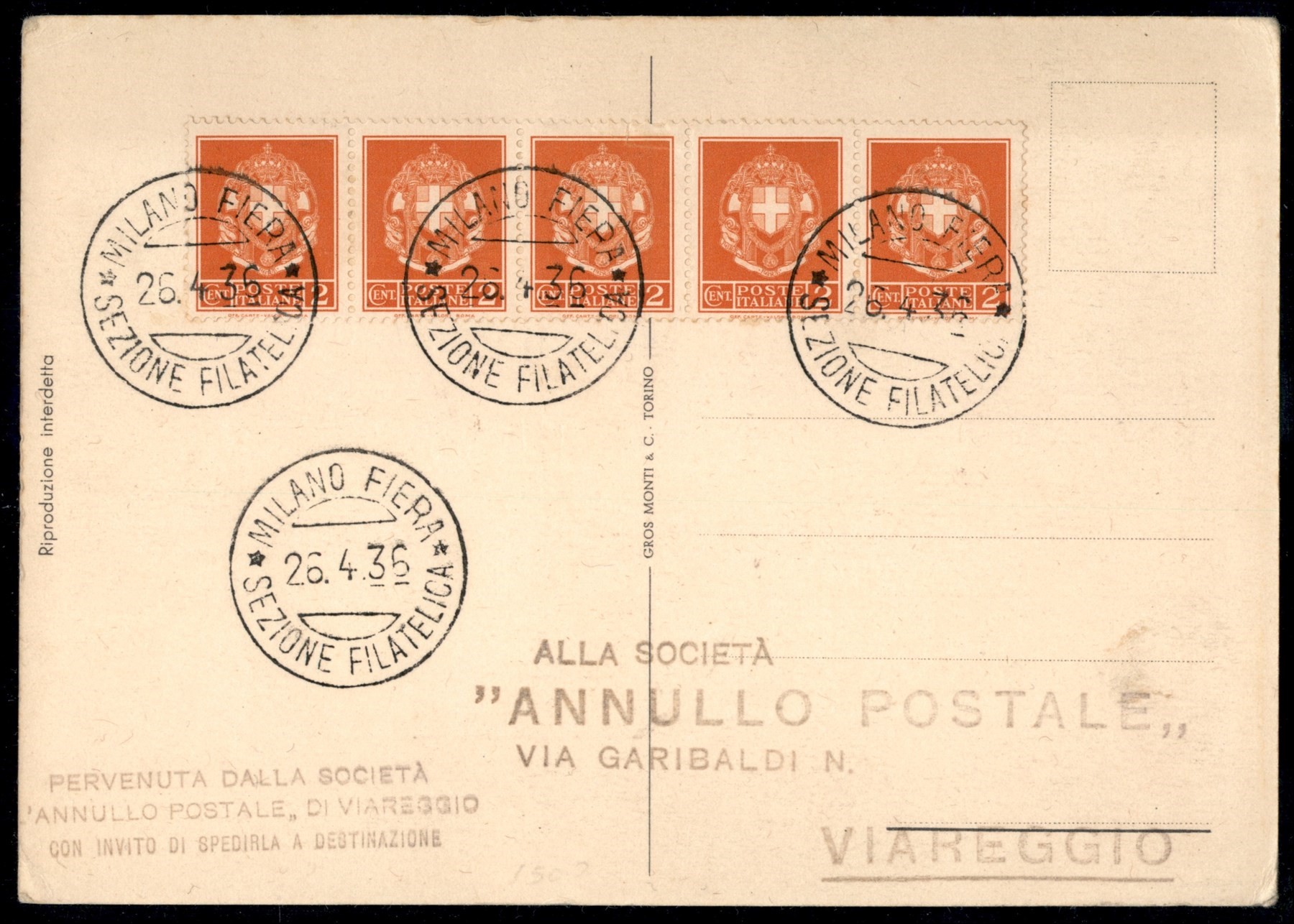 Italia / Regno / Pubblicitarie / Posta Ordinaria