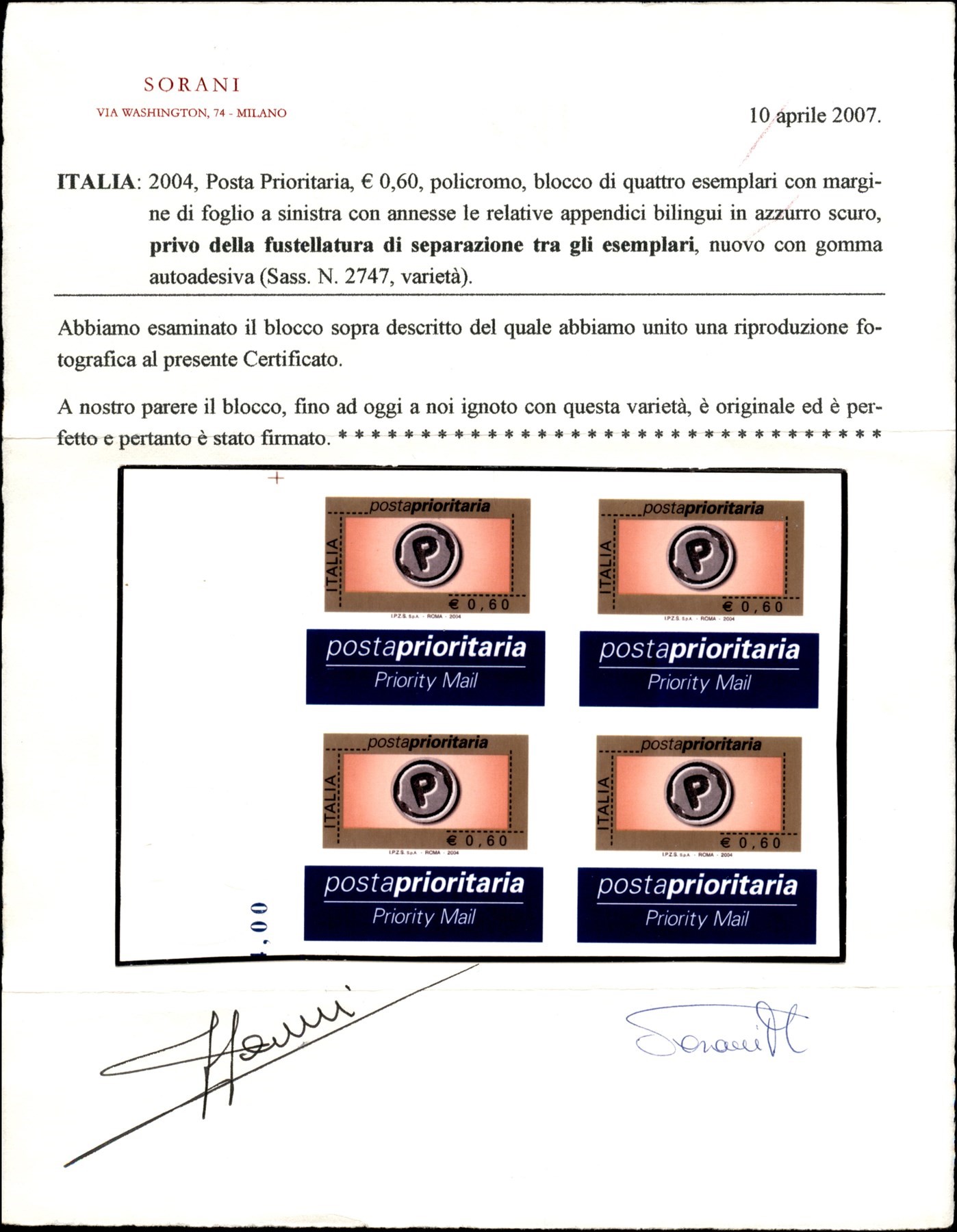 Italia / Repubblica / Posta Ordinaria