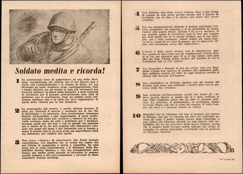 Italia / Rsi / Propaganda Rsi