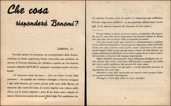 ITALIA / RSI / Propaganda RSI  - Asta Asta Pubblica-Live Vendita Generale - Auction  [..]