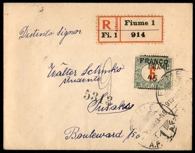 Italia / Occupazioni i Guerra Mondiale / Fiume