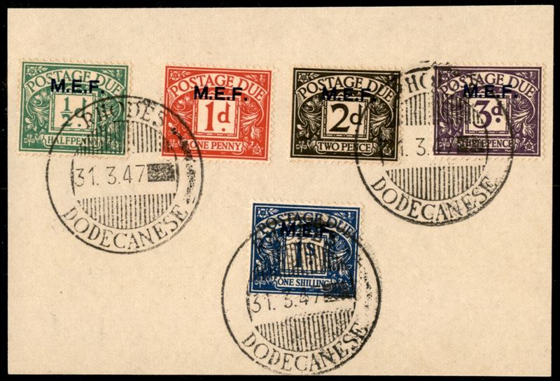 Italia / Occupazioni Straniere delle Colonie / Occupazione Britannica / M.e.f. / Segnatasse