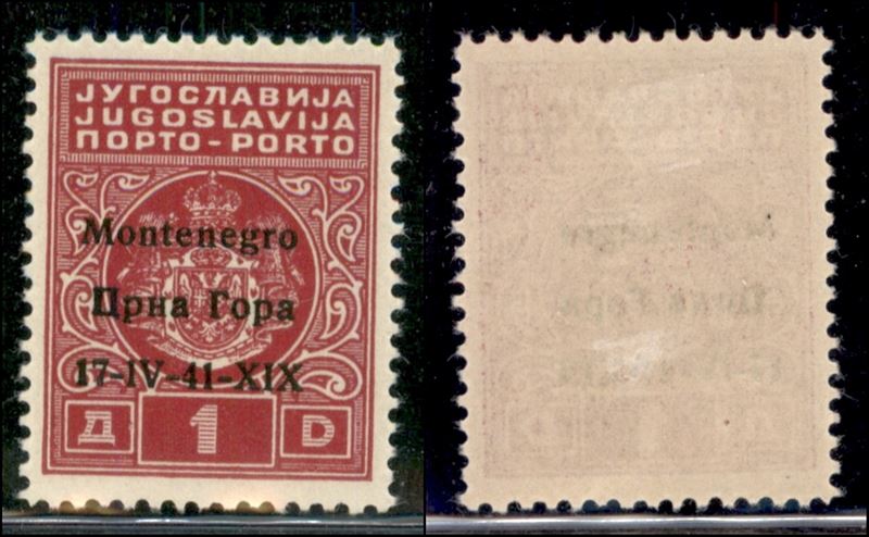 Italia / Occupazioni II Guerra Mondiale / Montenegro / Segnatasse