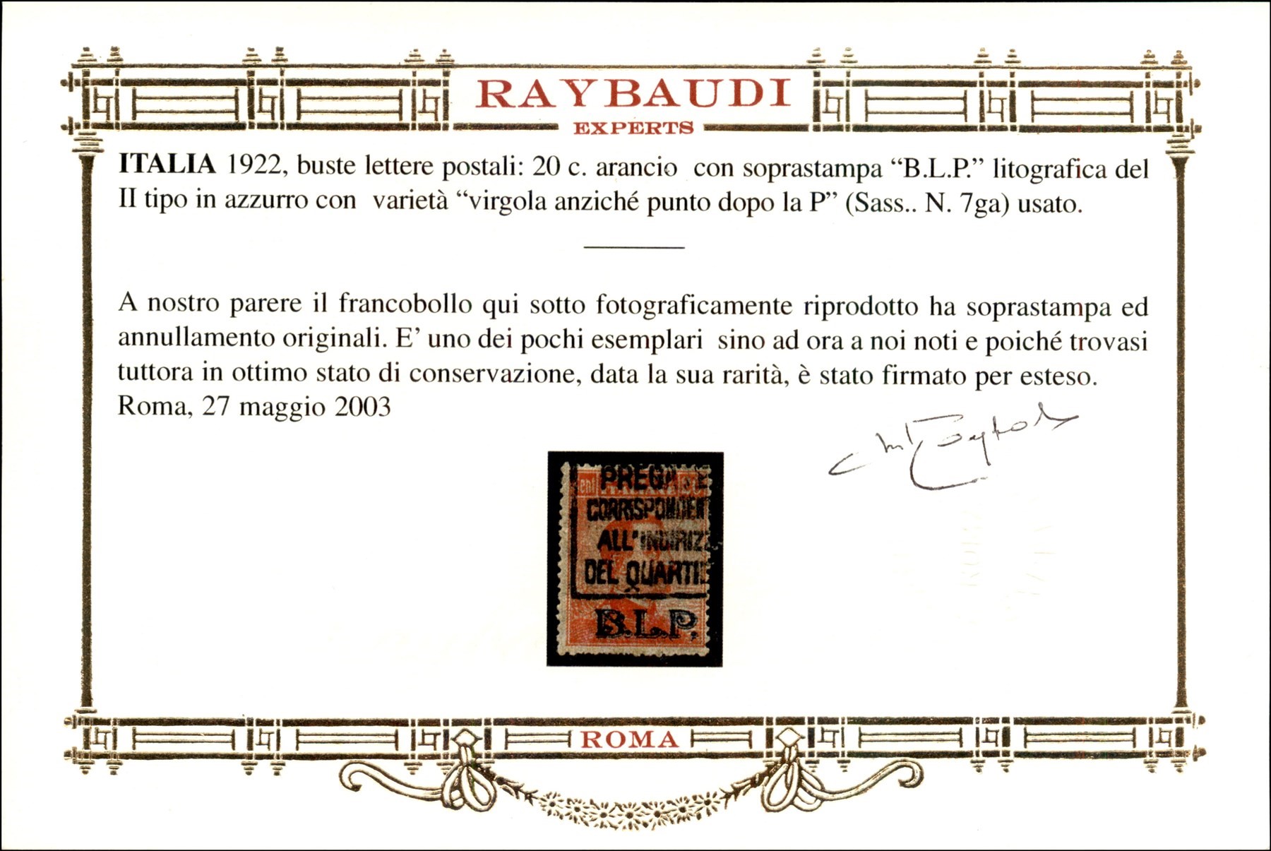 Italia / Regno / b.L.p
