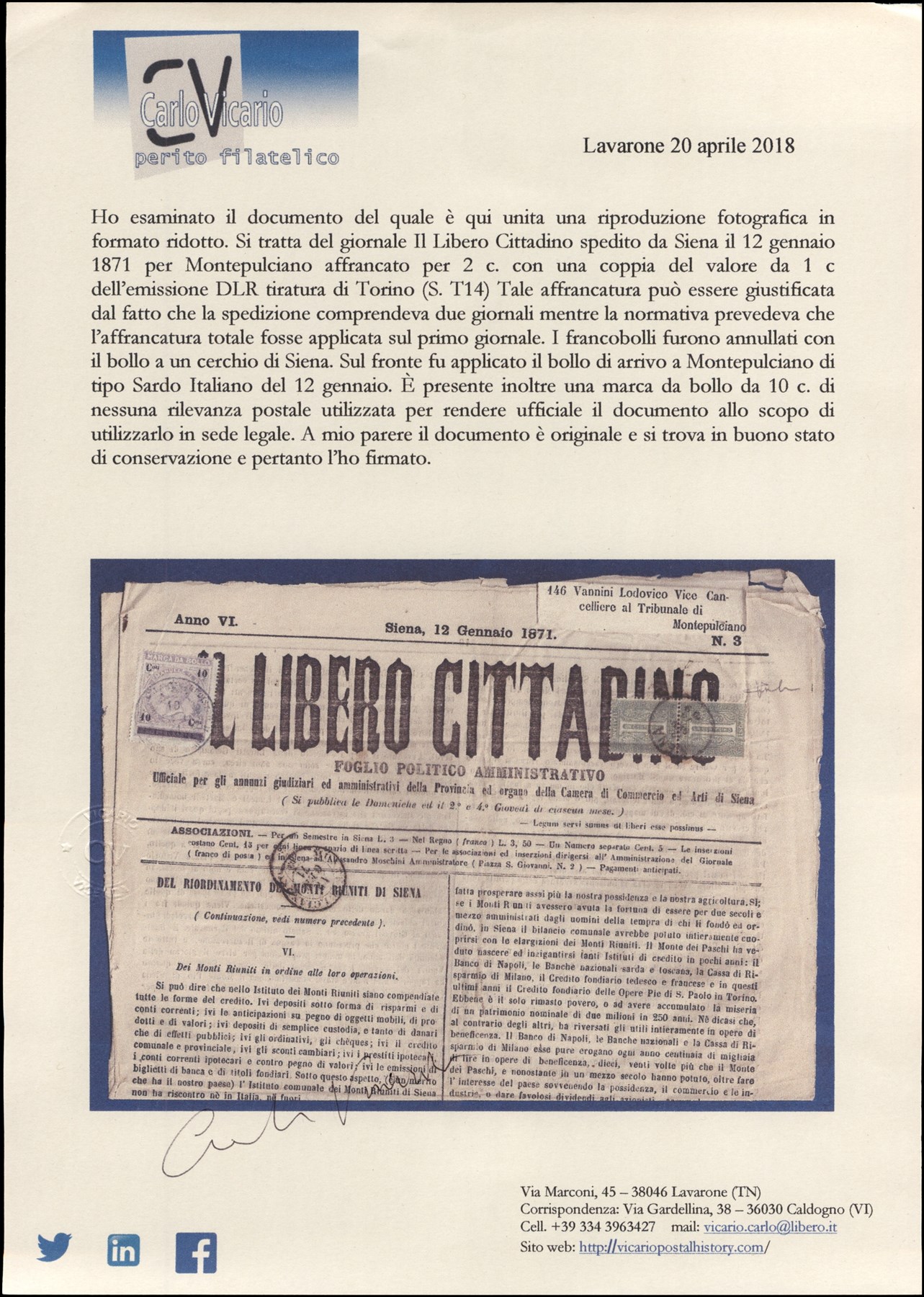 Italia / Regno / Posta Ordinaria